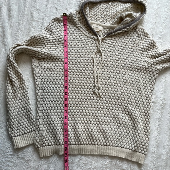 Anthropologie Sleeping on Snow Hooded Sweater sz M - Picture 7 of 9